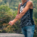 At the fountain