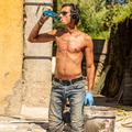 Laying tiles